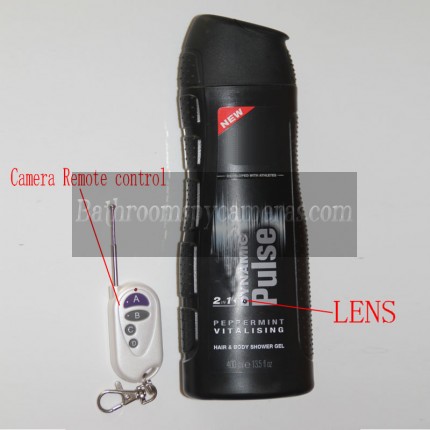 Shower gel Bathroom Spy Camera 1080P for Men's Motion Detection include the real shower gel container